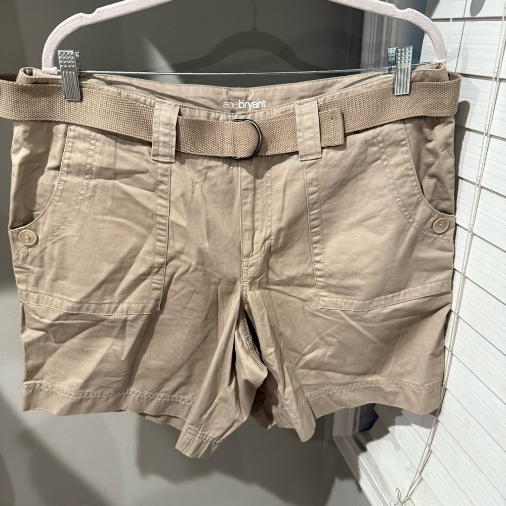 Lane Bryant Tan Cargo Shorts‎ with Classic Style